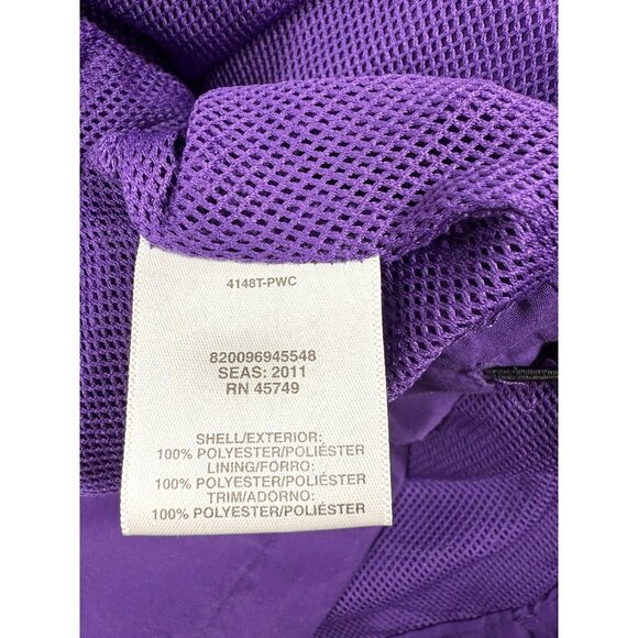 Athletech Womens‎ Lightweight Purple Zip-Up Jacket Smocked Accents Size XL - Picture 14 of 15